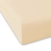 Drap-housse 100% coton percale crème 90x200+28 cm