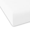 Drap-housse 100% coton percale blanc 140x200+28 cm