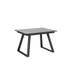 Tavolo in legno, Allungabile fino a 180 cm, Cemento
