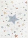 Maschinenwaschbarer Kinderteppich Sterne Mehrfarbig/Blau 120x170