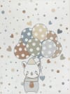 Tapis Enfant Lavable en Machine Ballons Multicolore/Beige 120x170