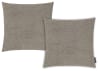 Housses de coussin imitation laine bouclée gris-Lot de 2-50x50