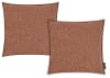 Housse de coussin chiné duveteux cuivre polyester- Lot de 2 - 45x45