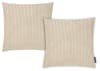 Housses de coussin velours côtelé beige - Lot de 2 - 45x45