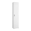 Armoire polyvalente 1 porte effet bois blanc 191x35 cm