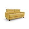 Divano letto in tessuto 208 cm (mat. 160x197) giallo