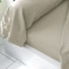 Drap-housse 180x200x28 blanc craie en lin