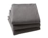 Lot de 3 serviettes de table gris en lin 41x41