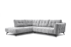 Canapé d'angle gauche 5 places tissu gris clair