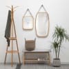 Miroir carré en bambou à suspendre idyllic naturel