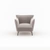 Fauteuil velours taupe