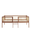 Cadre de lit pour enfant avec échelle en bois 90x190cm terracotta