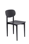 Stuhl aus massivem Buchenholz in Schwarz