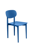 Stuhl aus massivem Buchenholz in Preußisch-Blau