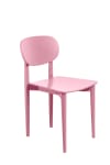 Stuhl aus massivem Buchenholz in Rosa