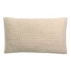 Coussin stonewashed en coton creme 40 x 65