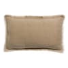 Coussin uni  en lin galet 30 x 50