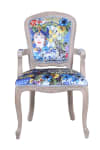 Bergerie-Sessel aus Samt, blau