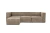 Sofa 3 plazas Chaiselongue tapizado pana piedra