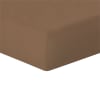 Drap housse lin lavé caramel 140x190x30