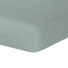 Drap housse satin de coton vert pistache 180x200x40