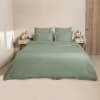 Funda nórdica y funda de almohada algodón verde pistacho 155x220
