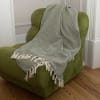 Plaid cotone verde oliva 160x250 cm