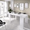 Tavolo allungabile effetto legno bianco  54/239x90
