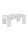 Tavolino da salotto effetto legno bianco lucido