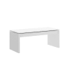Tavolino da salotto effetto legno bianco