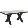 Tavolo da pranzo in legno, Allungabile fino a 440 cm, Marmo