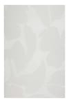 Tapis ras motif floral reliefs blanc ivoire 200x200