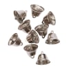 10 petites cloches en métal argenté