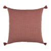 Fodera per cuscino quadrato cotone 50x50 rosso mattone