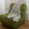 Plaid cotone verde oliva 160x250 cm