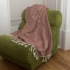 Plaid cotone rosso mattone 130x170 cm