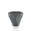 Tavolino basso da caffè in pietra fossile grigio cm 60x60 50h