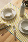 Tischset 8-teilig, Baumwolle und PES (Polyester), gelb und blau