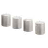 Set de 4 bougies cylindriques blanches H5