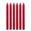 Set de 6 bougies rouges bordeaux H25