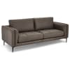 3-Sitzer Sofa Lederbezug Grau