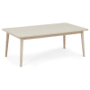 Table basse rectangulaire en chêne massif clair