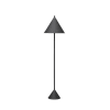 Lampada LED da terra con paralume in metallo nera cm 40x40 156h