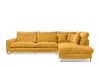 Gemütliches Ecksofa 4/5 Sitzer rechts mit Chenillebezug, gelb