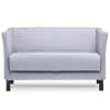 Modernes Sofa 2 Sitzer, aus Kunstleder, grau