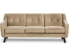 Sofa, 3 Sitzer im zeitlosen Design, Velours-Bezug, dunkelbeige