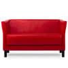 Modernes Sofa 2 Sitzer, aus Kunstleder, Rot