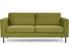 Klassisches Sofa aus Schaumstoff und Holz, Metall, grün