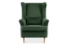 Klassischer Sessel aus Stoff Cordsamt, dunkelgrün