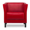 Moderner Sessel aus Kunstleder, Rot